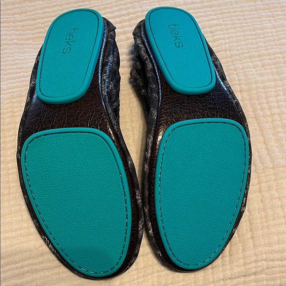 Tieks Blue Leopard Flats - Picture 2 of 2